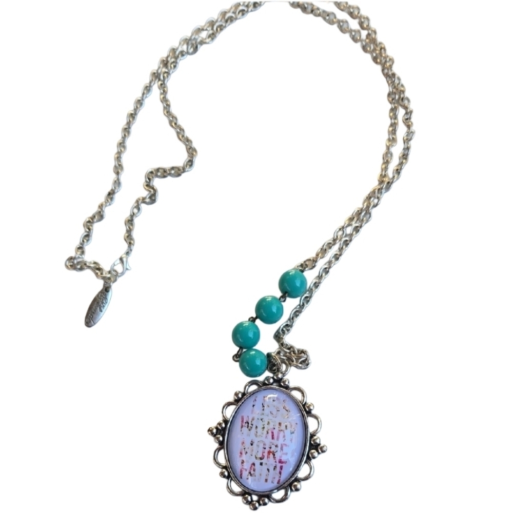 Plunder Silver‎ and Turquoise Pendant Necklace